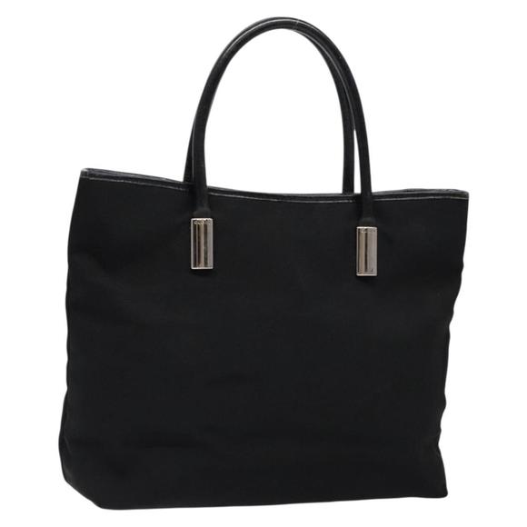 GUCCI Tote Bag Nylon Black Silver 002 2123 0457 Auth 135644 - Picture 1 of 16